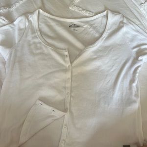 White Hollister crop top